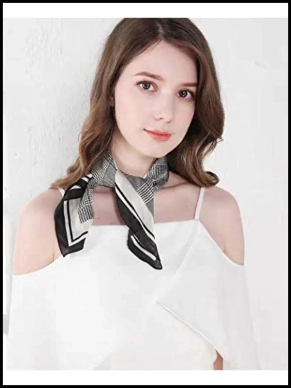 100% Mulberry Silk Square Neckerchief Scarf, Gift Packed